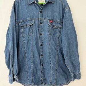 Vintage Tommy Hilfiger Light Blue Denim Shirt Jacket 90 Y2k